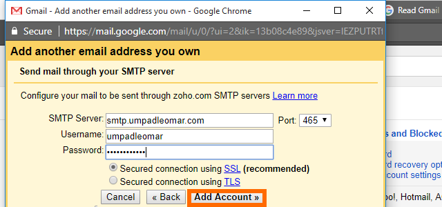11. Gmail - SMTP details
